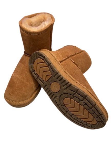 Lammfell-Boots Cognac